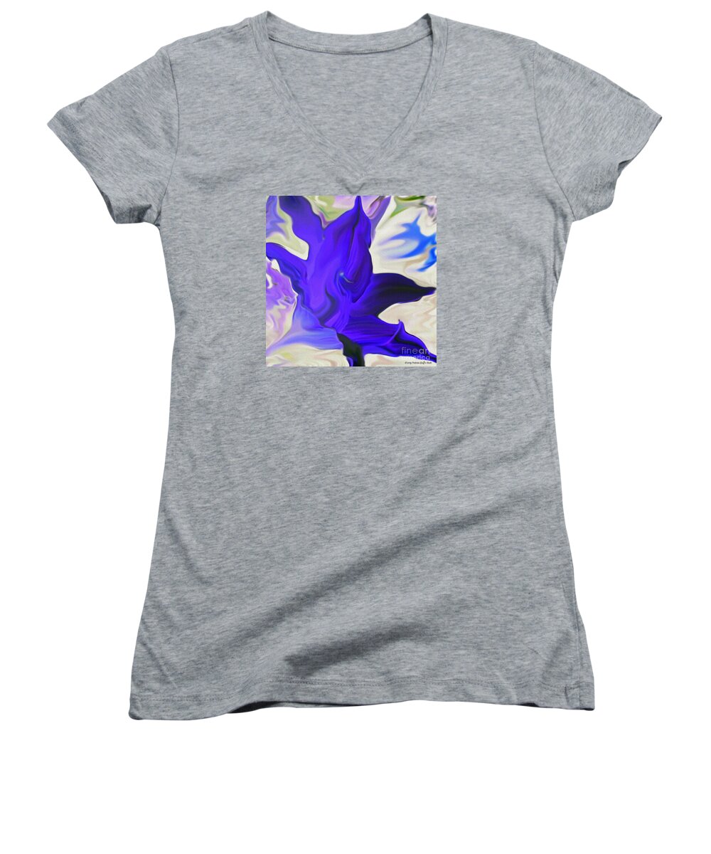 Mixed Media Art Women's V-Neck featuring the photograph Glory I by Patricia Griffin Brett