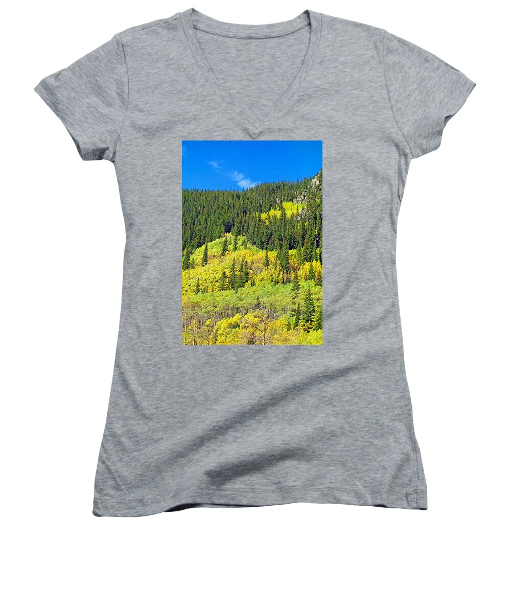 Guanella Pass Women's V-Neck featuring the photograph Guanella Pass Study 2 by Robert Meyers-Lussier