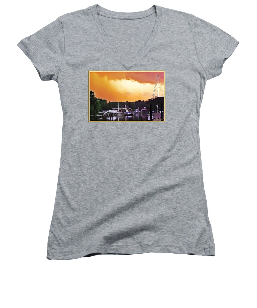 2d Women's V-Neck featuring the photograph Head For Safety by Brian Wallace