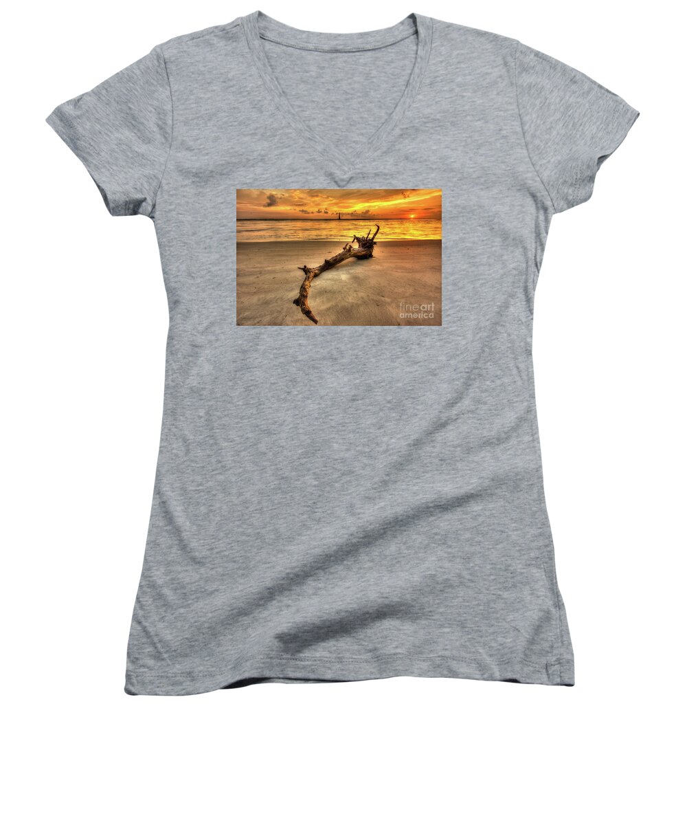 Hell Women's V-Neck featuring the photograph Hell by Robert Loe