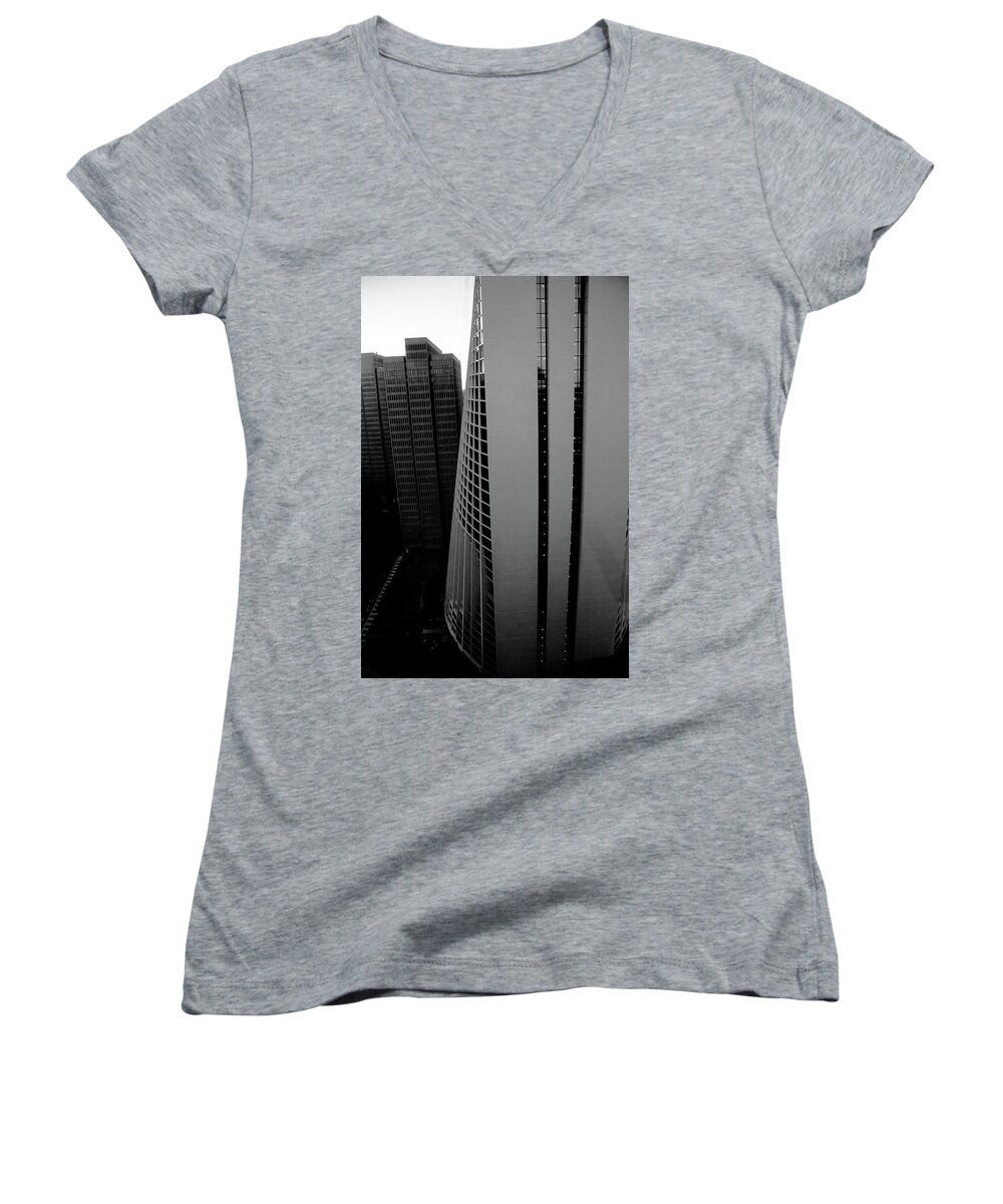 Atlanta Women's V-Neck featuring the photograph High Rise by Kenny Thomas