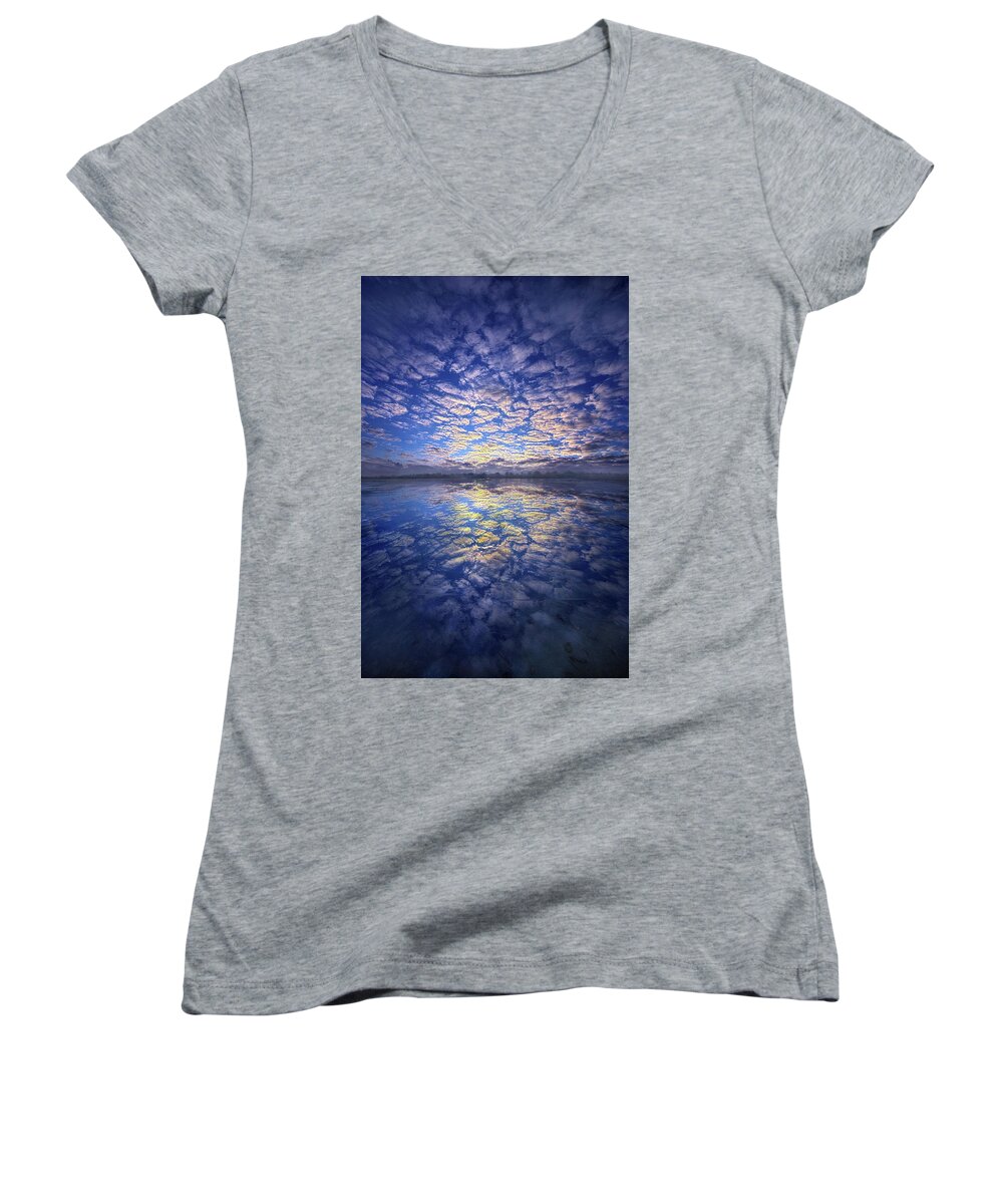 Clouds Women's V-Neck featuring the photograph It Was Your Song by Phil Koch