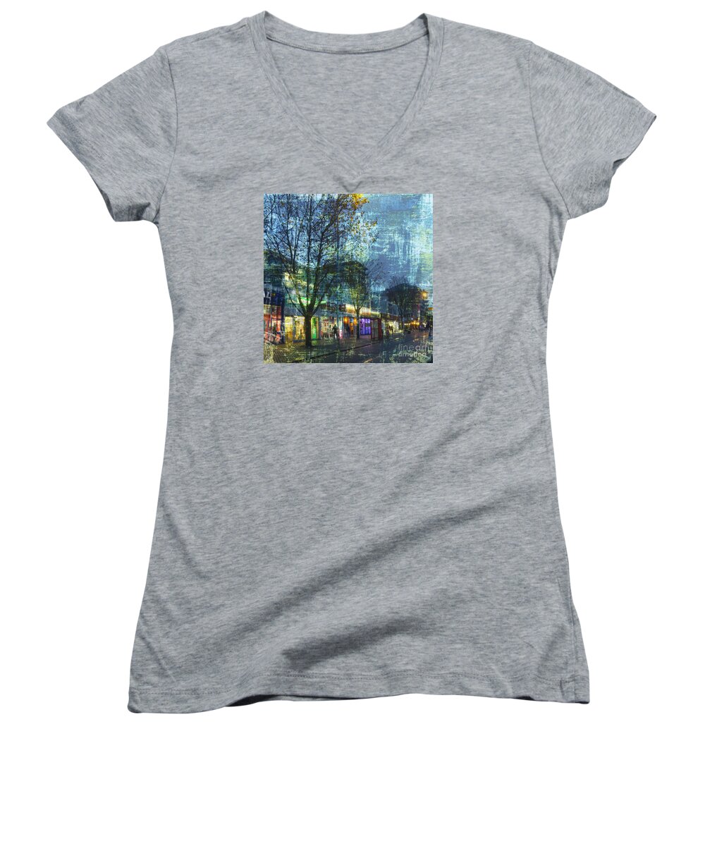 Afternoon Women's V-Neck featuring the photograph Late Afternoon in Autumn by LemonArt Photography