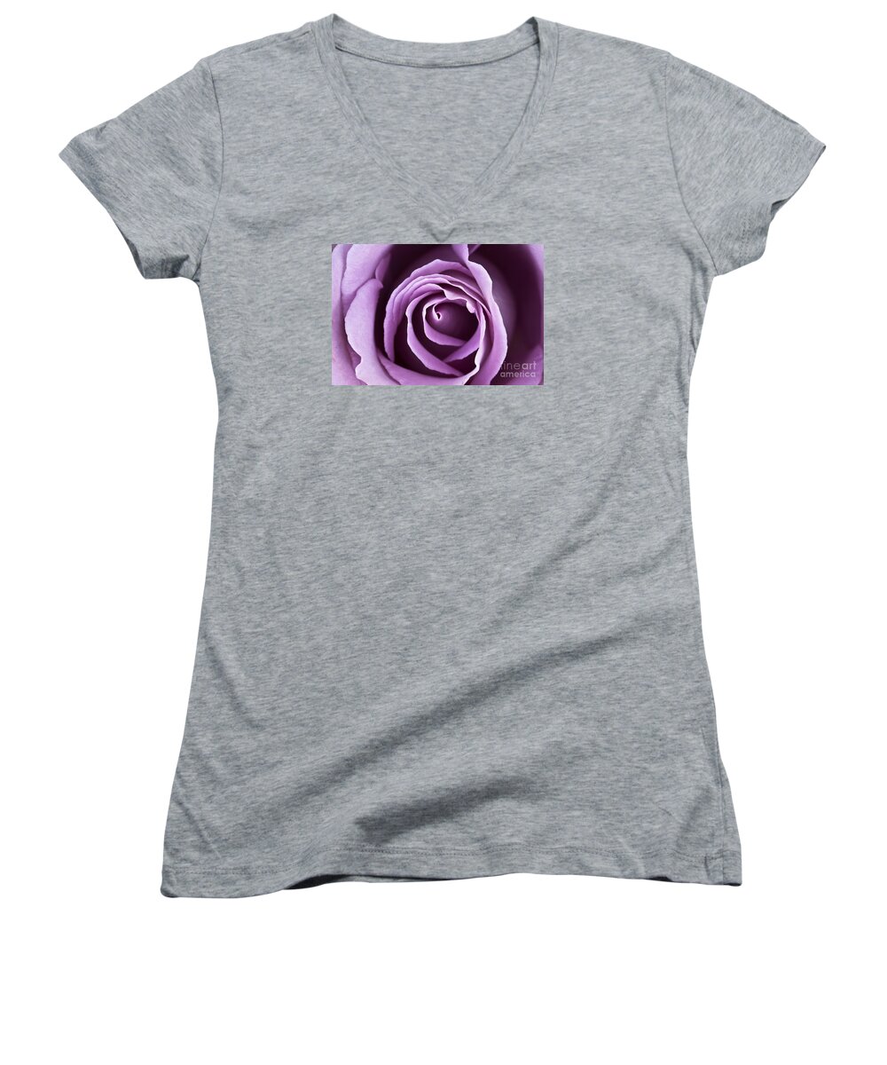 Rose Women's V-Neck featuring the photograph Lavender Rose by Douglas Kikendall
