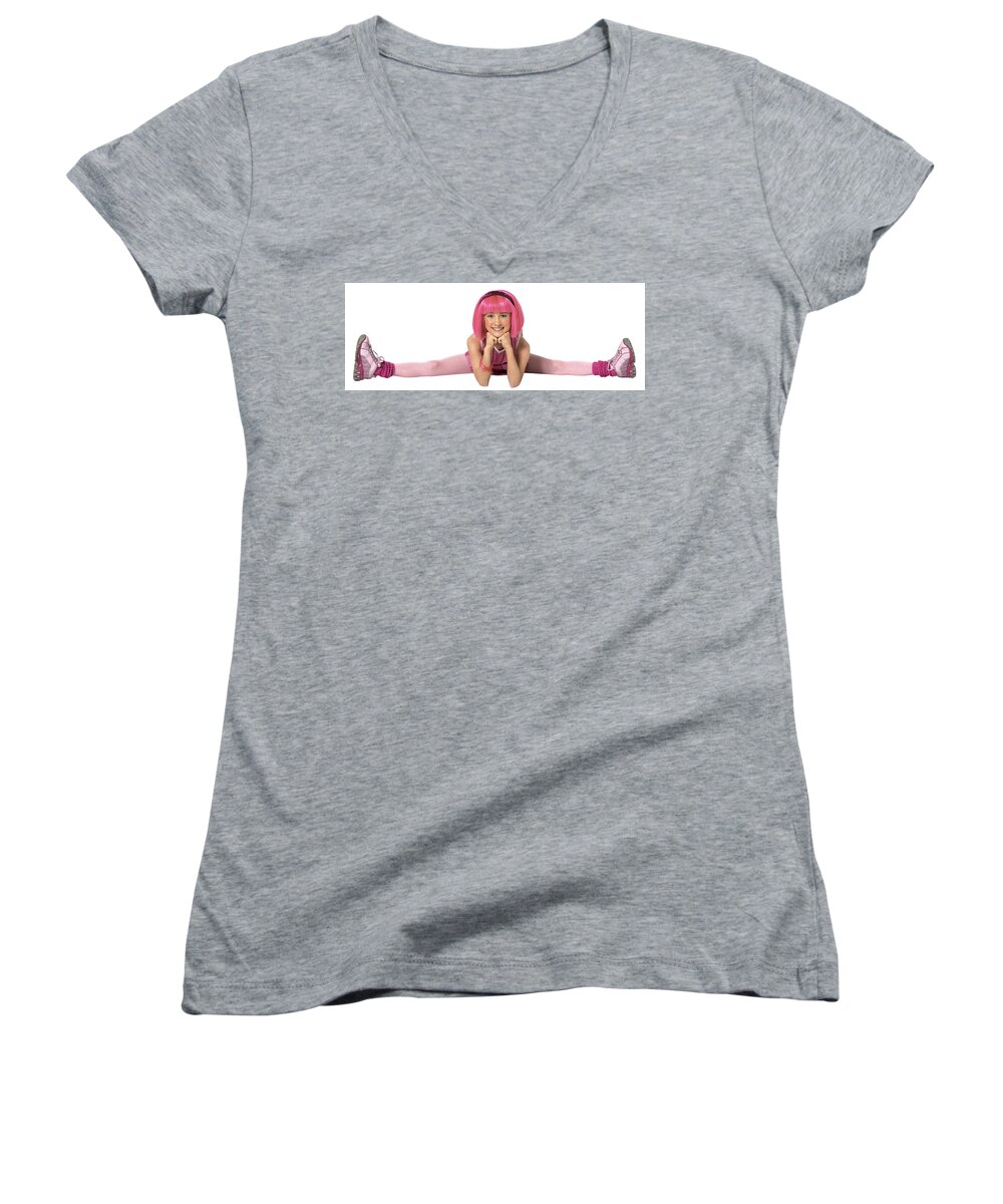Lazytown Women's V-Neck featuring the digital art LazyTown by Maye Loeser