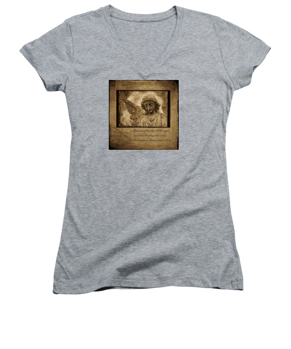 Angel Women's V-Neck featuring the photograph Lilliana by Jill Love