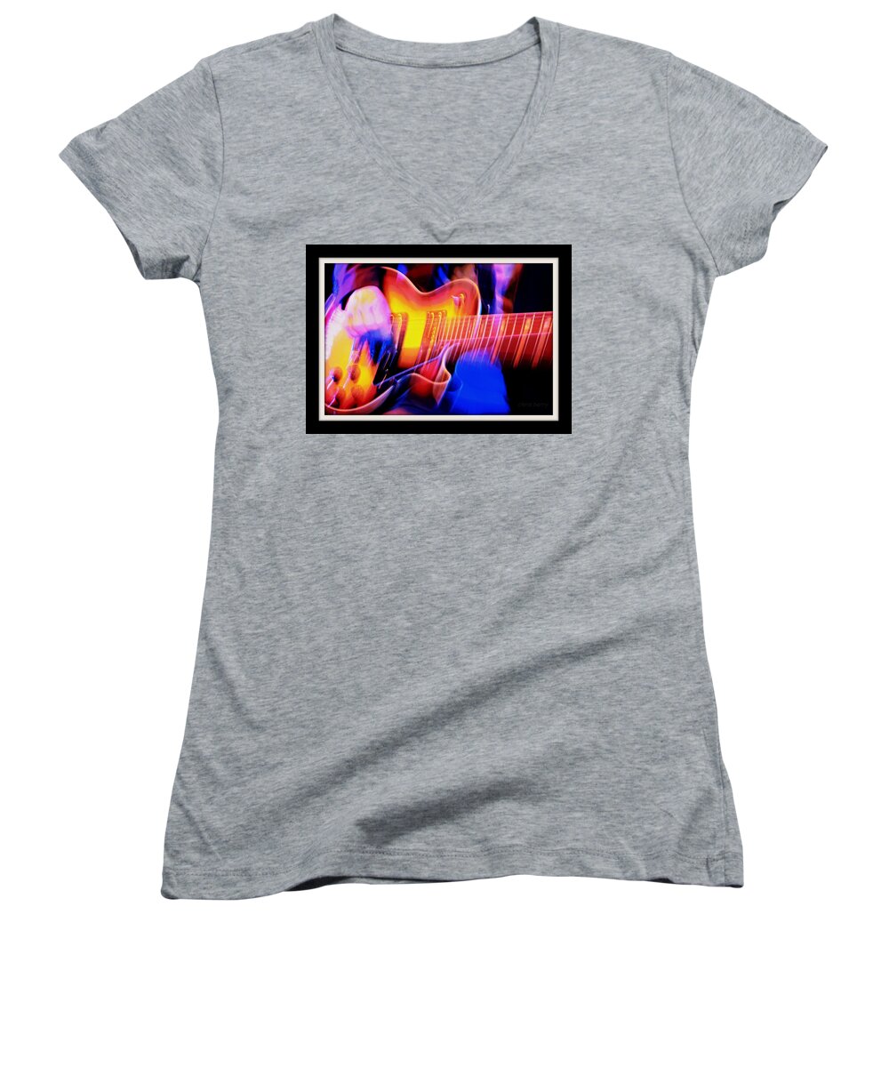 Home Women's V-Neck featuring the photograph Live Music by Chris Berry