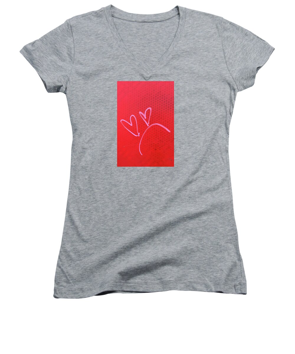 Love Women's V-Neck featuring the photograph Love's Disappointments by Art Block Collections
