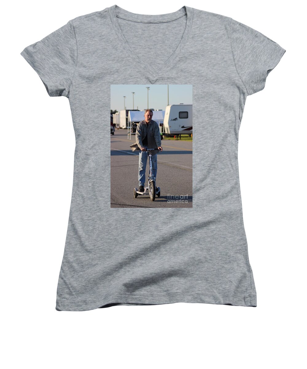 Manufacturers Women's V-Neck featuring the photograph Man Cup 08 2016 by Jack Norton