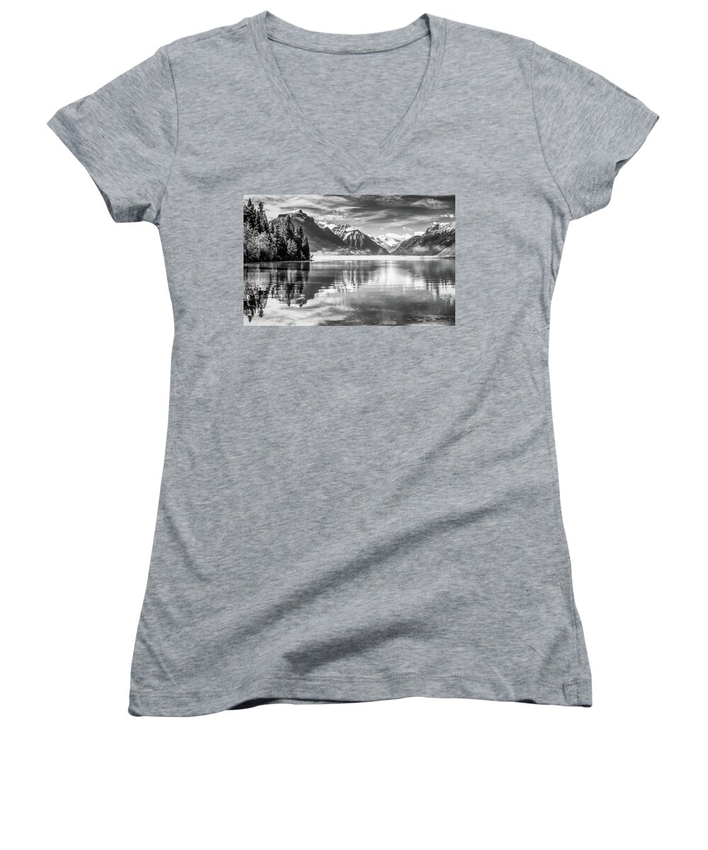 Montana Women's V-Neck featuring the photograph Montana Reflects by Gary Migues