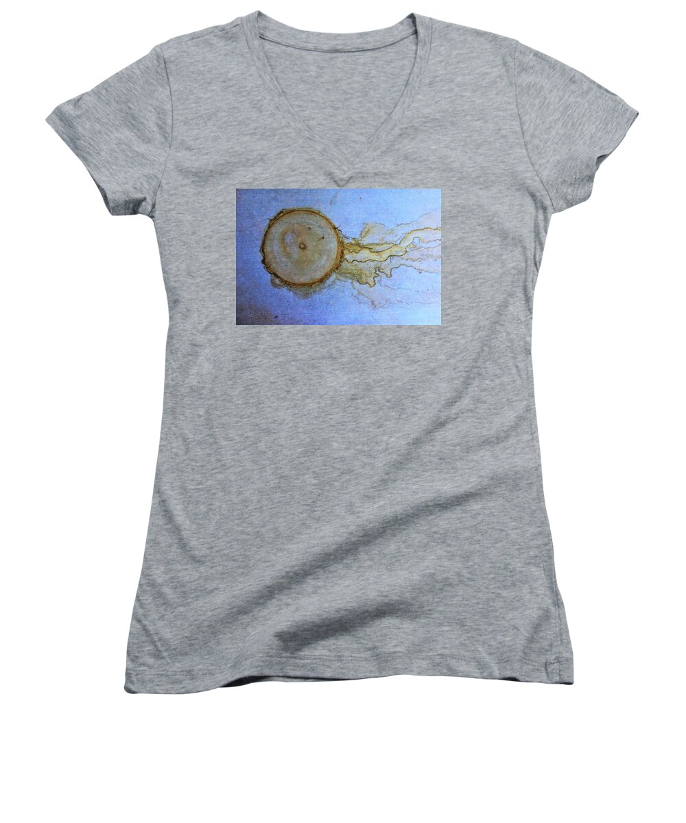 Nature's Women's V-Neck featuring the photograph Nature's Abstract by Bill Tomsa
