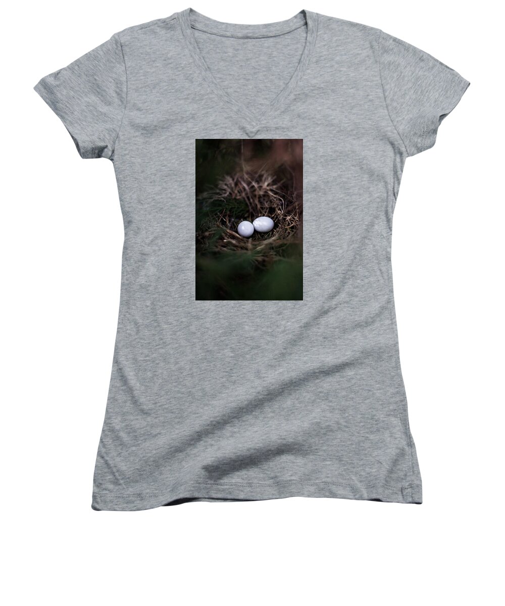 Egg Women's V-Neck featuring the photograph New Birth by Parker Cunningham