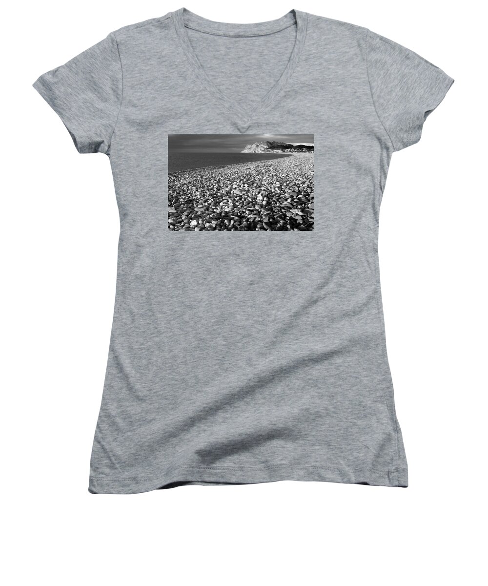 Wales Women's V-Neck featuring the photograph North Shore and Little Orme, Llandudno by Peter OReilly
