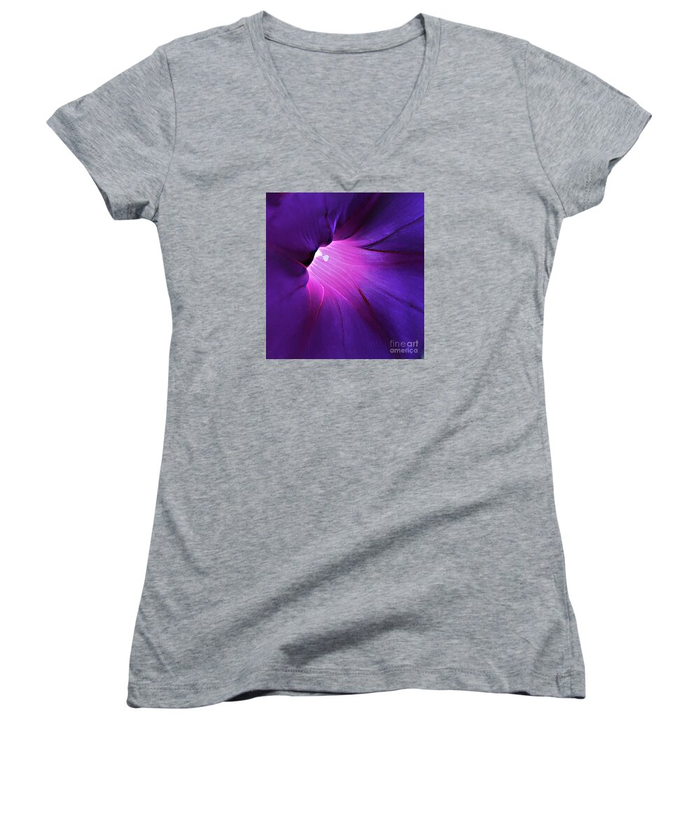 Opening Women's V-Neck featuring the photograph Opening One's Heart by Sherry Hallemeier