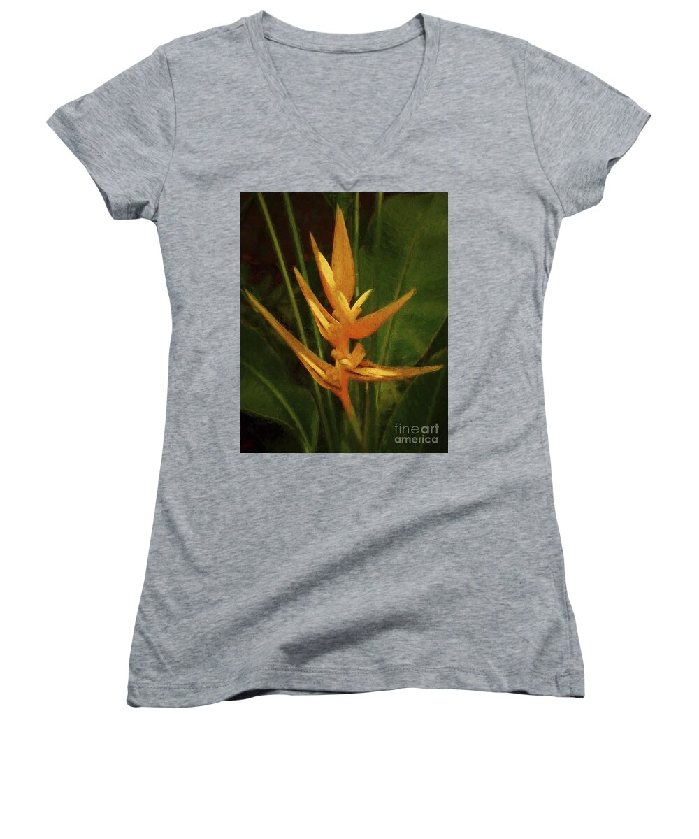 Art Prints Women's V-Neck featuring the photograph Orange Art by Dave Bosse