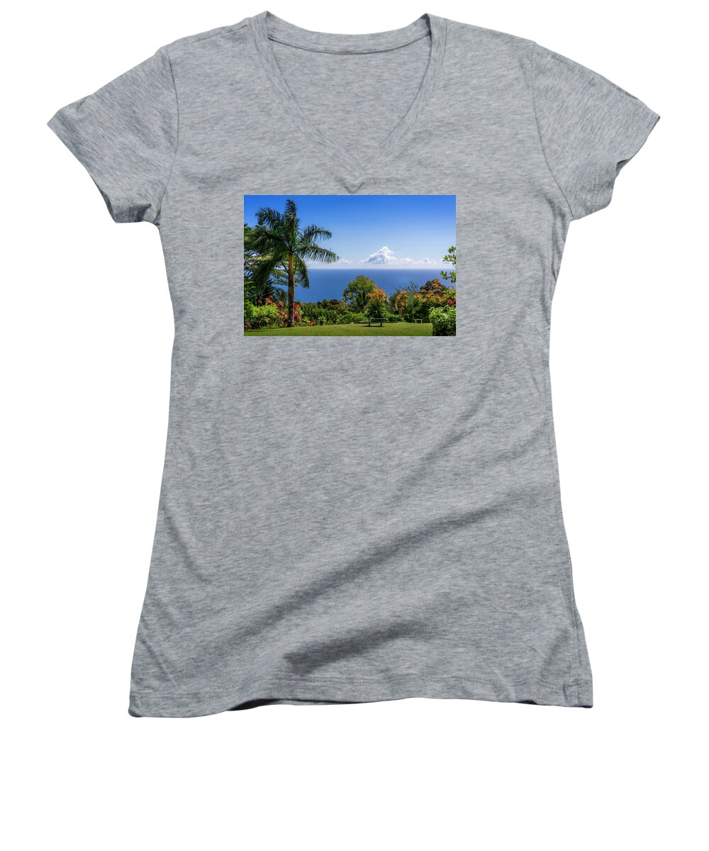 Hawaii Women's V-Neck featuring the photograph Paradise Picnic by Daniel Murphy