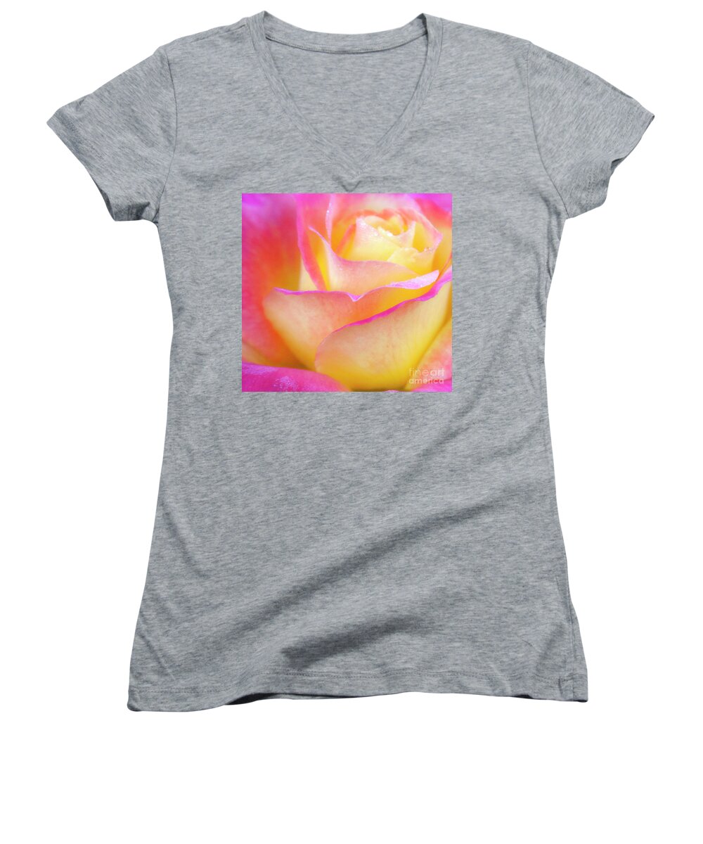 Extraordinary Pastels Women's V-Neck featuring the photograph Pastels by David Millenheft