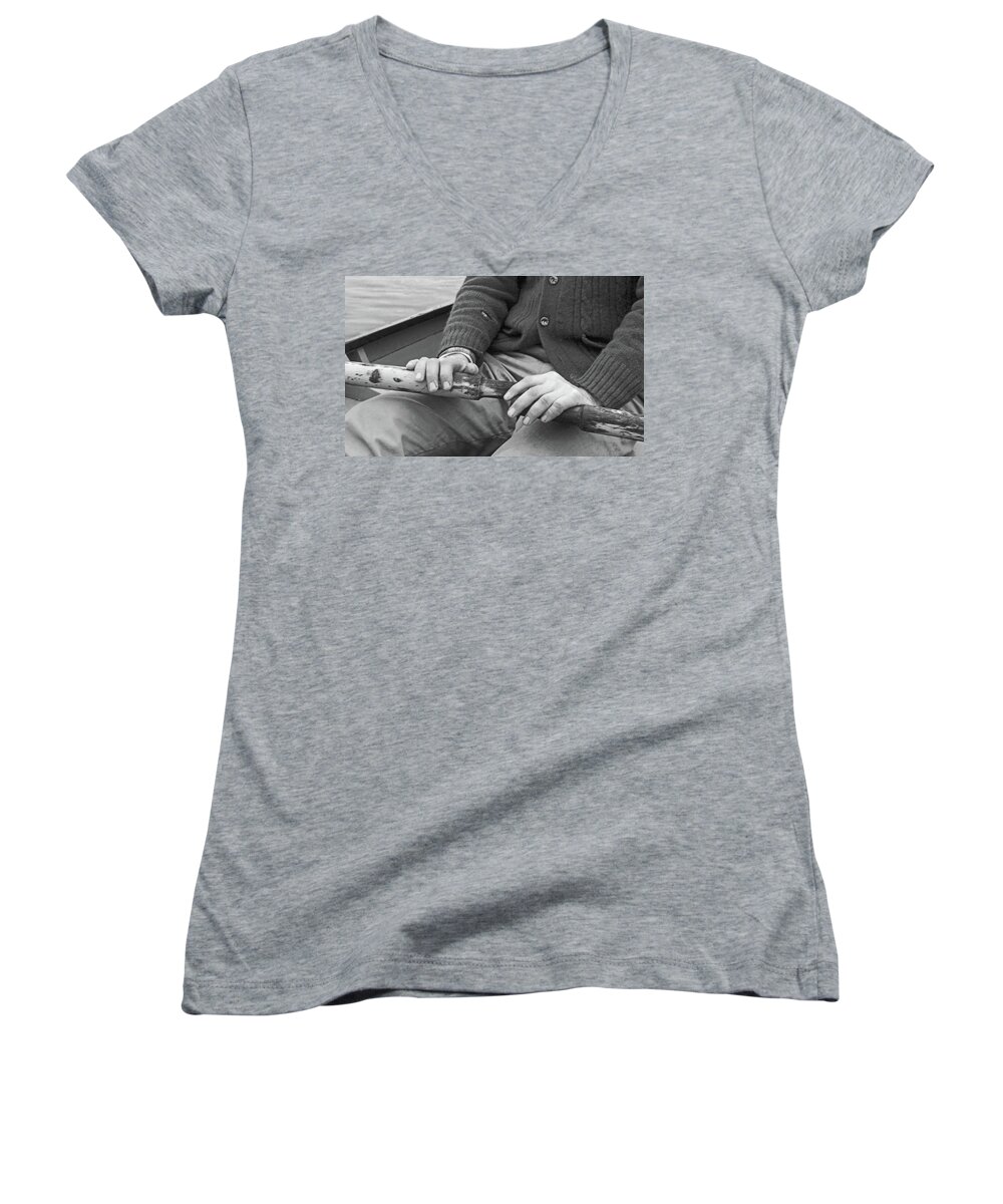  Women's V-Neck featuring the photograph Paul by Laurie Stewart
