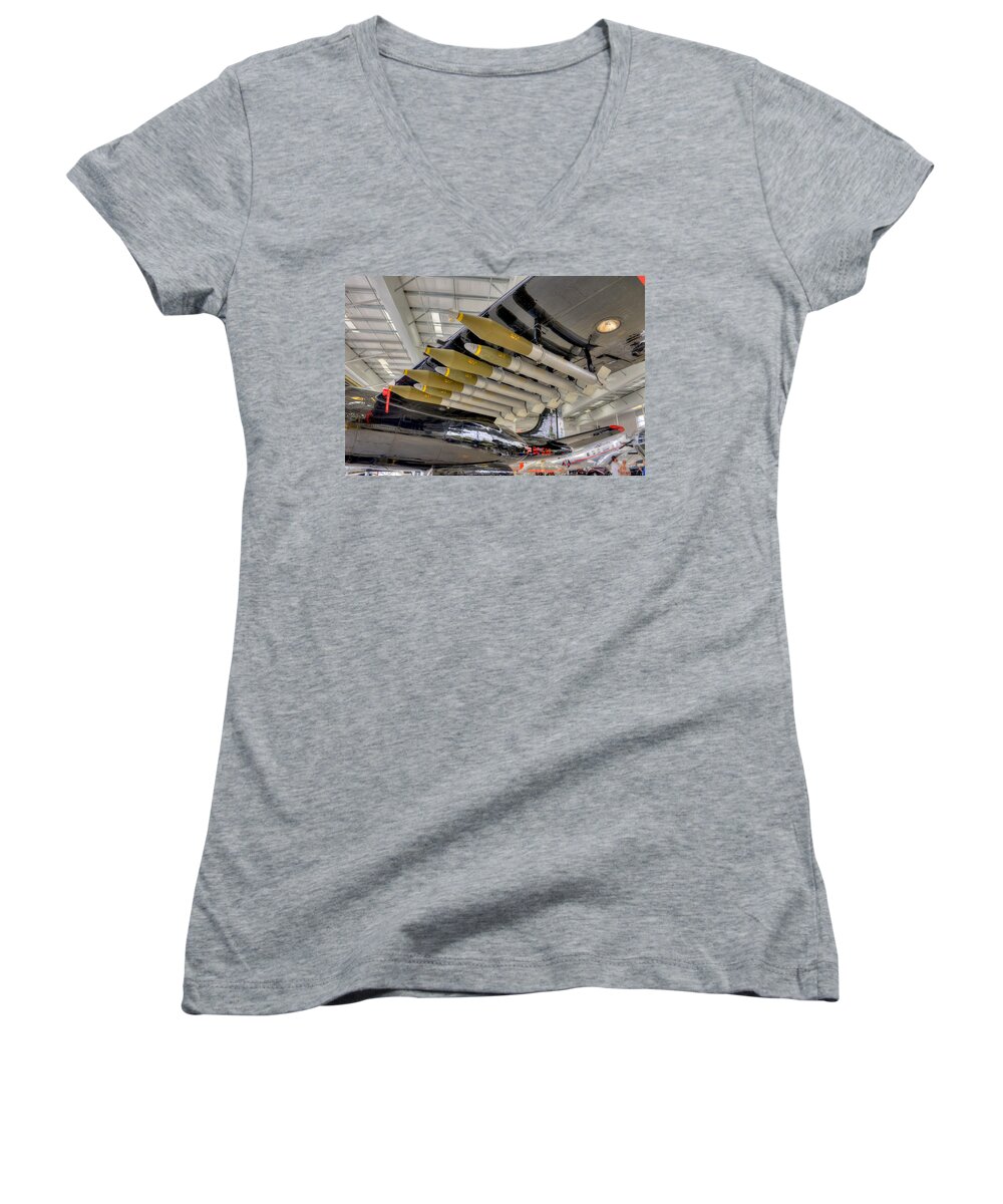Plane Women's V-Neck featuring the photograph Payload by Craig Incardone