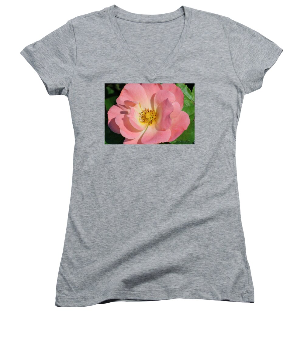 Nature Women's V-Neck featuring the photograph Perfectly Pink by Sheila Brown