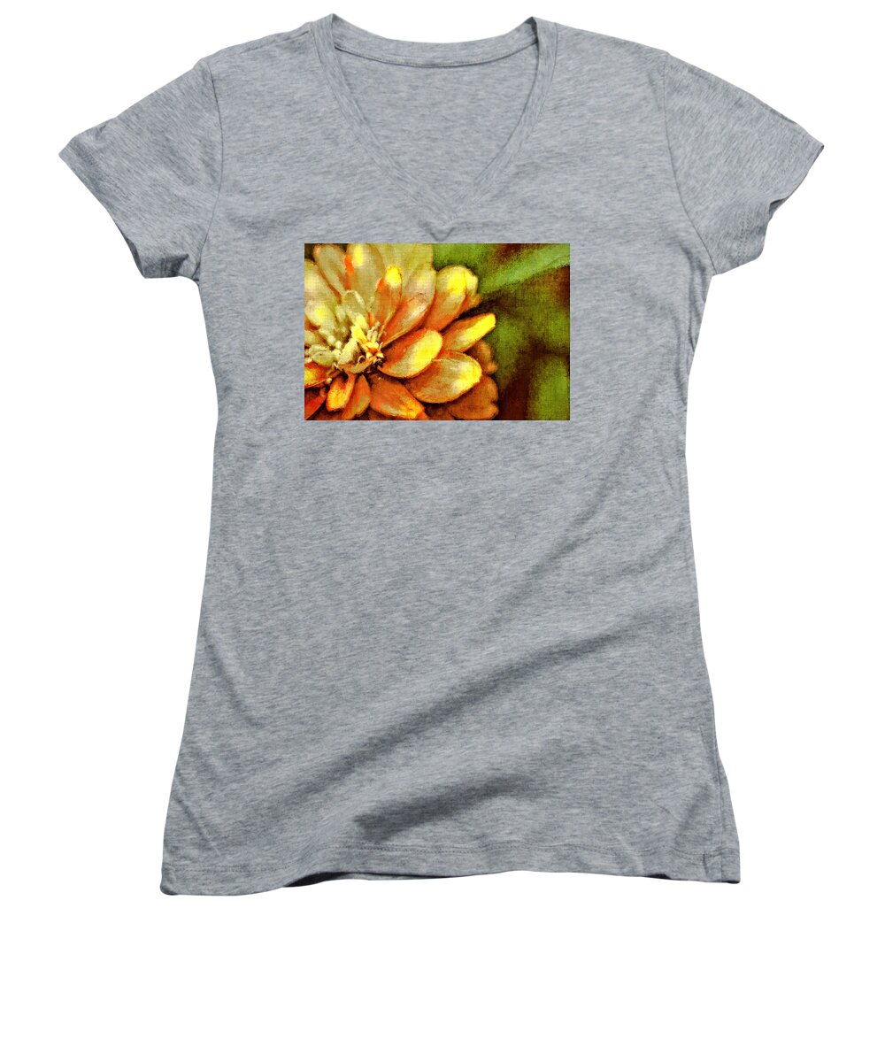 Flower Women's V-Neck featuring the photograph Petals by Reynaldo Williams