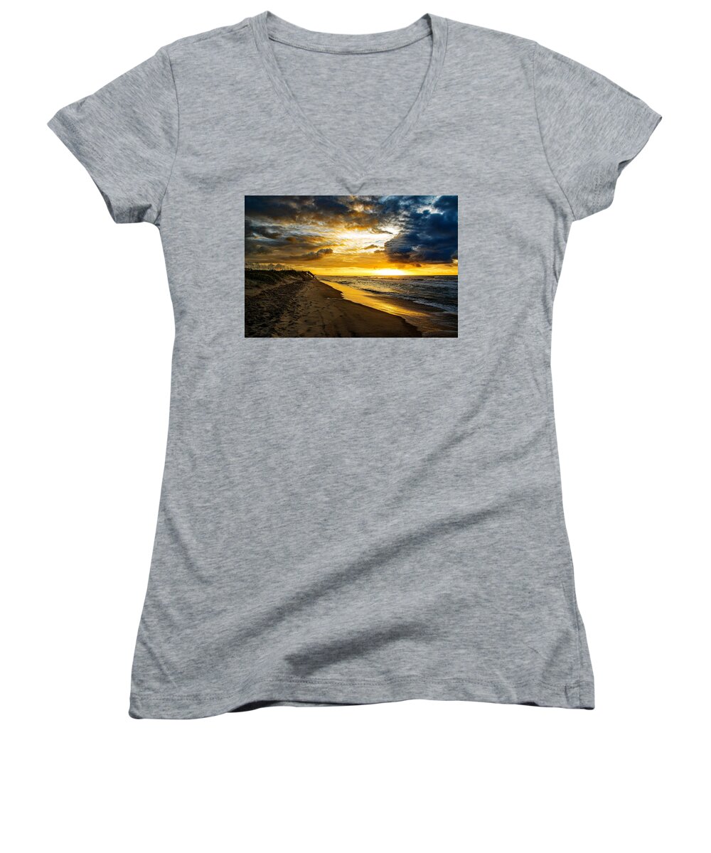 Power And Grace Prints Women's V-Neck featuring the photograph Power and Grace by John Harding