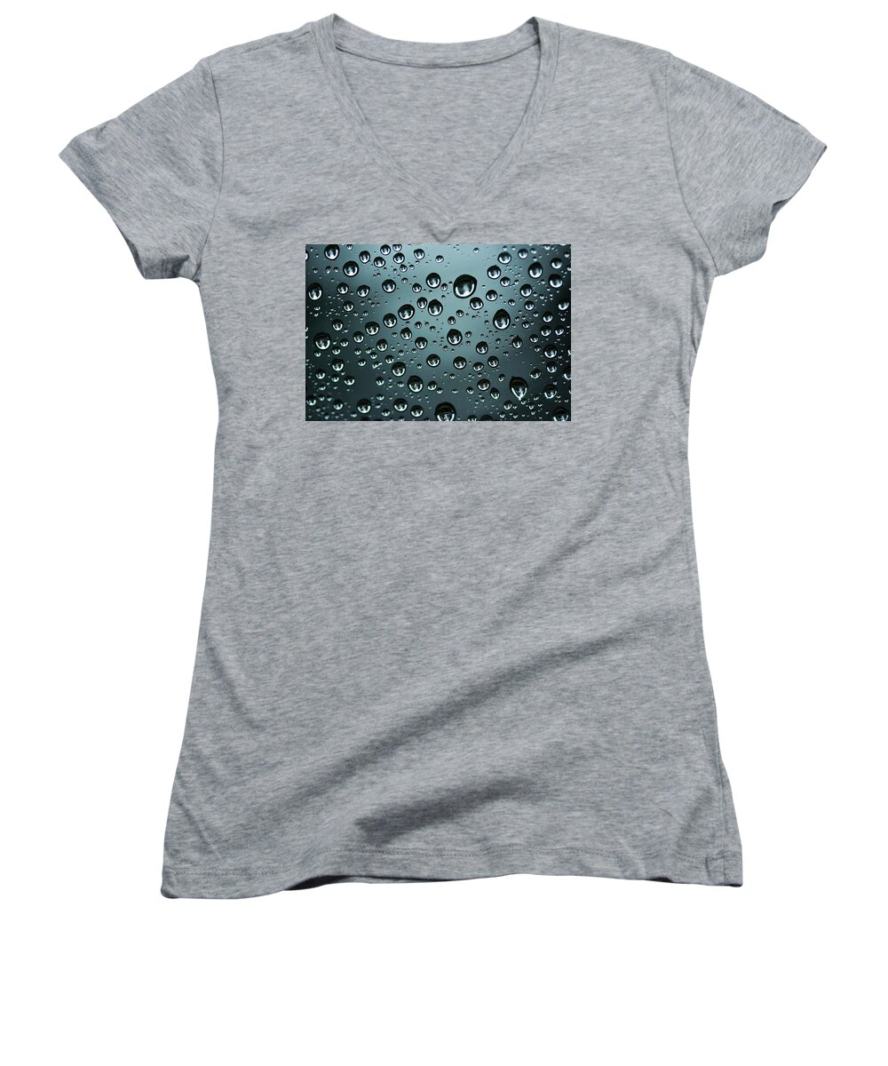 Precipitation Women's V-Neck featuring the photograph Precipitation by Morgan Wright