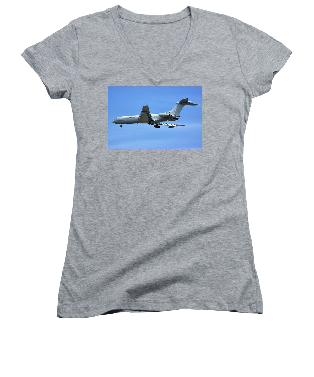 Airshow Women's V-Neck featuring the photograph RAF Vickers VC10 C1K by Tim Beach