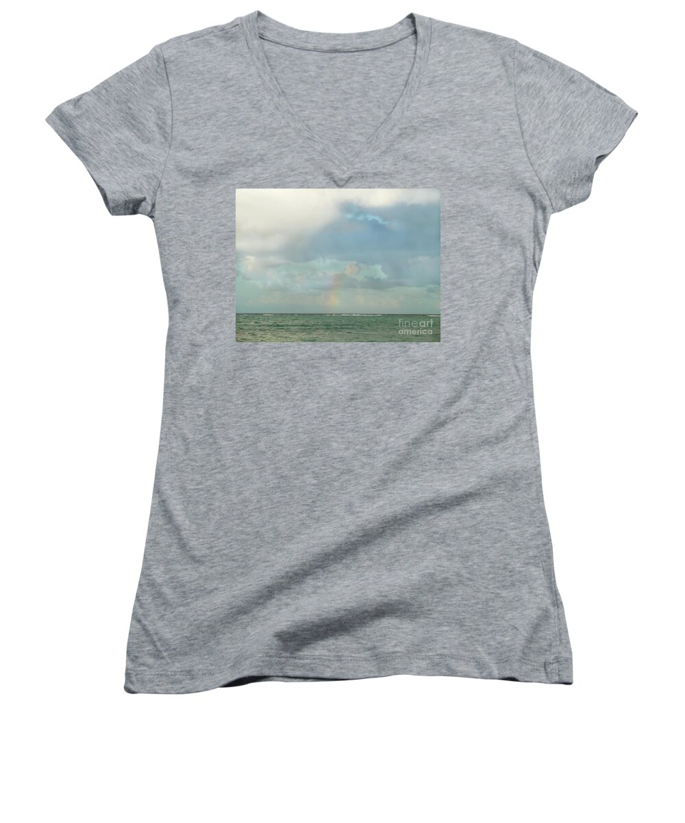 Photography Women's V-Neck featuring the photograph Rainbow 1 by Francesca Mackenney