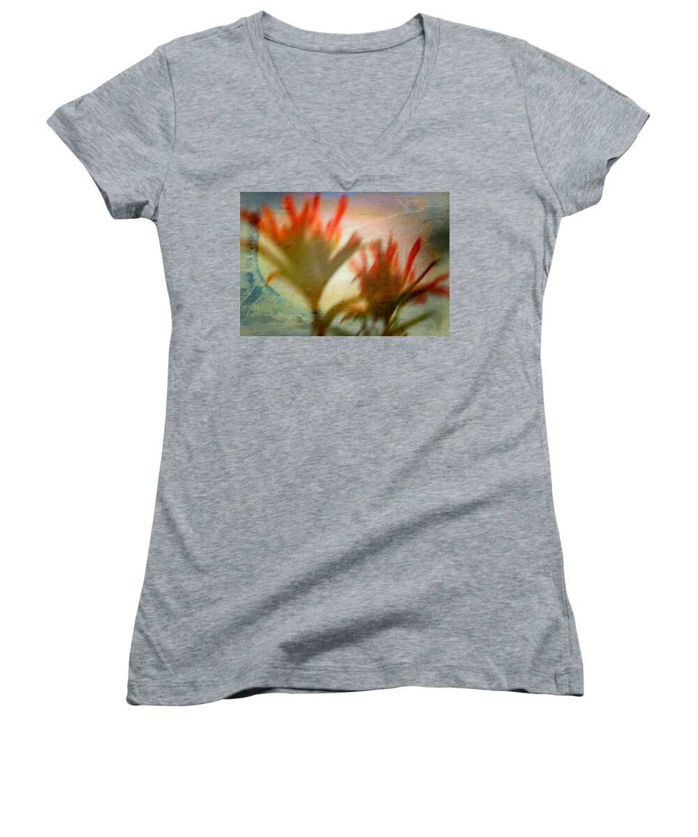 Flowers Women's V-Neck featuring the photograph Rally by Mark Ross