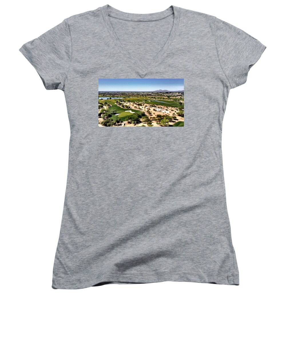 Scottsdale Women's V-Neck featuring the photograph Rise by Michael Albright