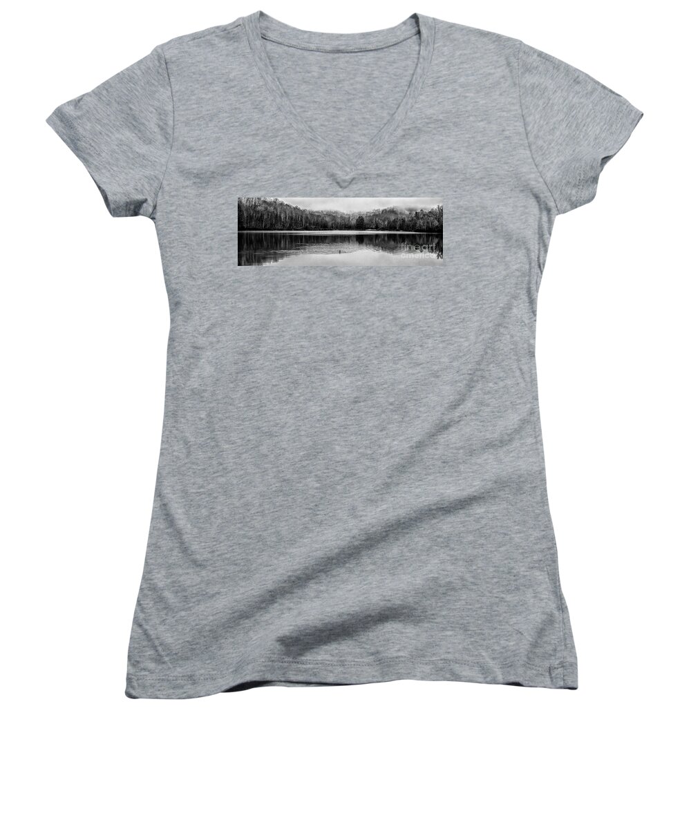 River Otter Women's V-Neck featuring the photograph River Otter Periscope by Thomas R Fletcher