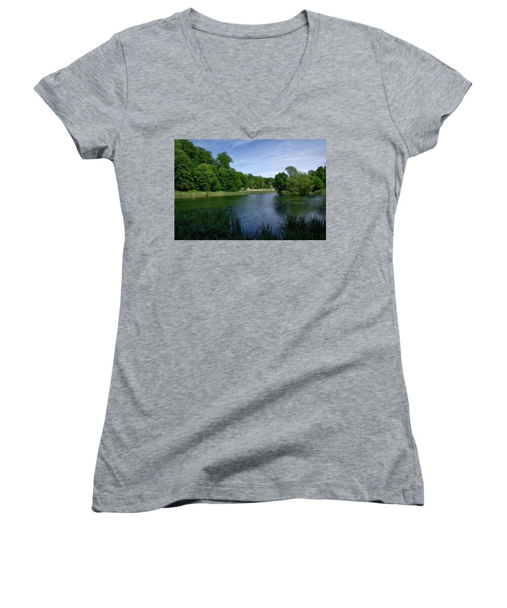 Belgium Women's V-Neck featuring the photograph Rood Klooster by Ingrid Dendievel