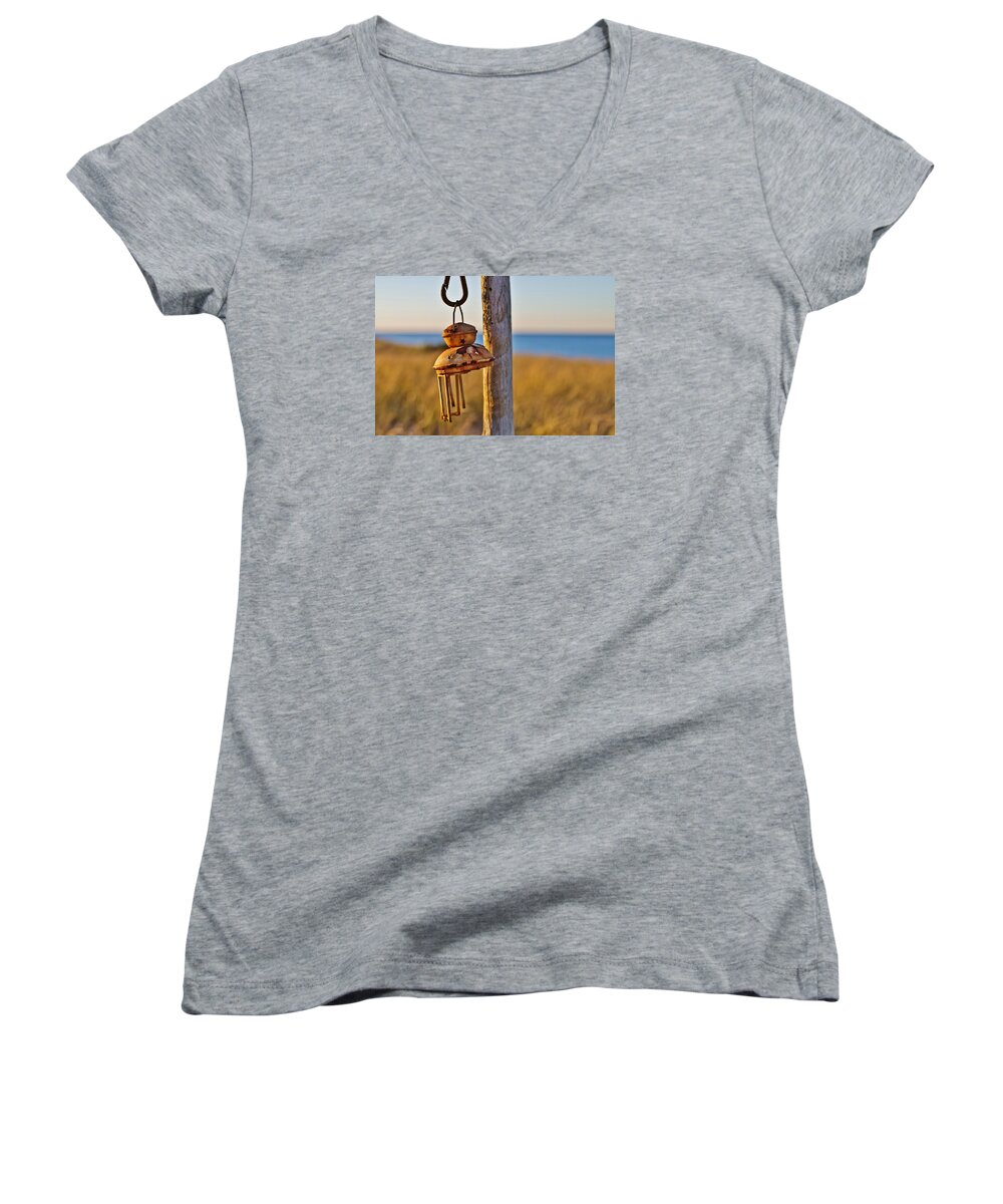 Dune Shack Women's V-Neck featuring the photograph Rusted Beauty by Marisa Geraghty Photography