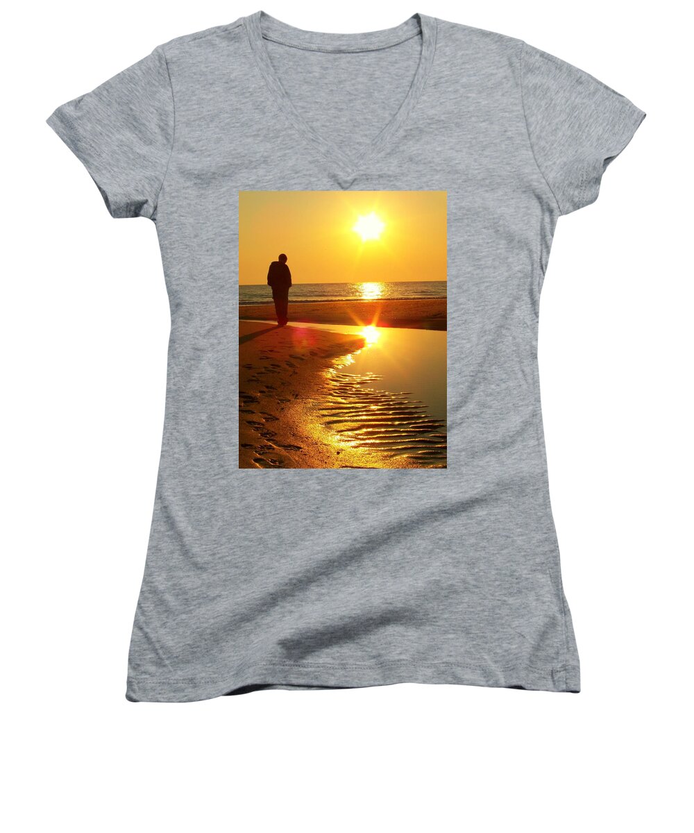  Women's V-Neck featuring the photograph Serenity by Trish Tritz