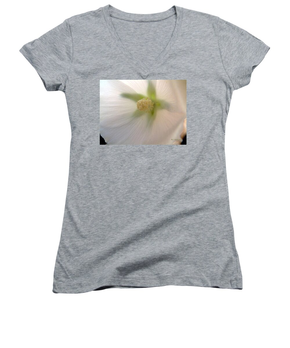 Blossom Women's V-Neck featuring the photograph Shimmer by RC DeWinter