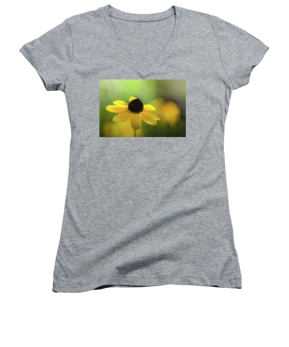 Autumn Women's V-Neck featuring the photograph Solitary Suzy by Peter Scott
