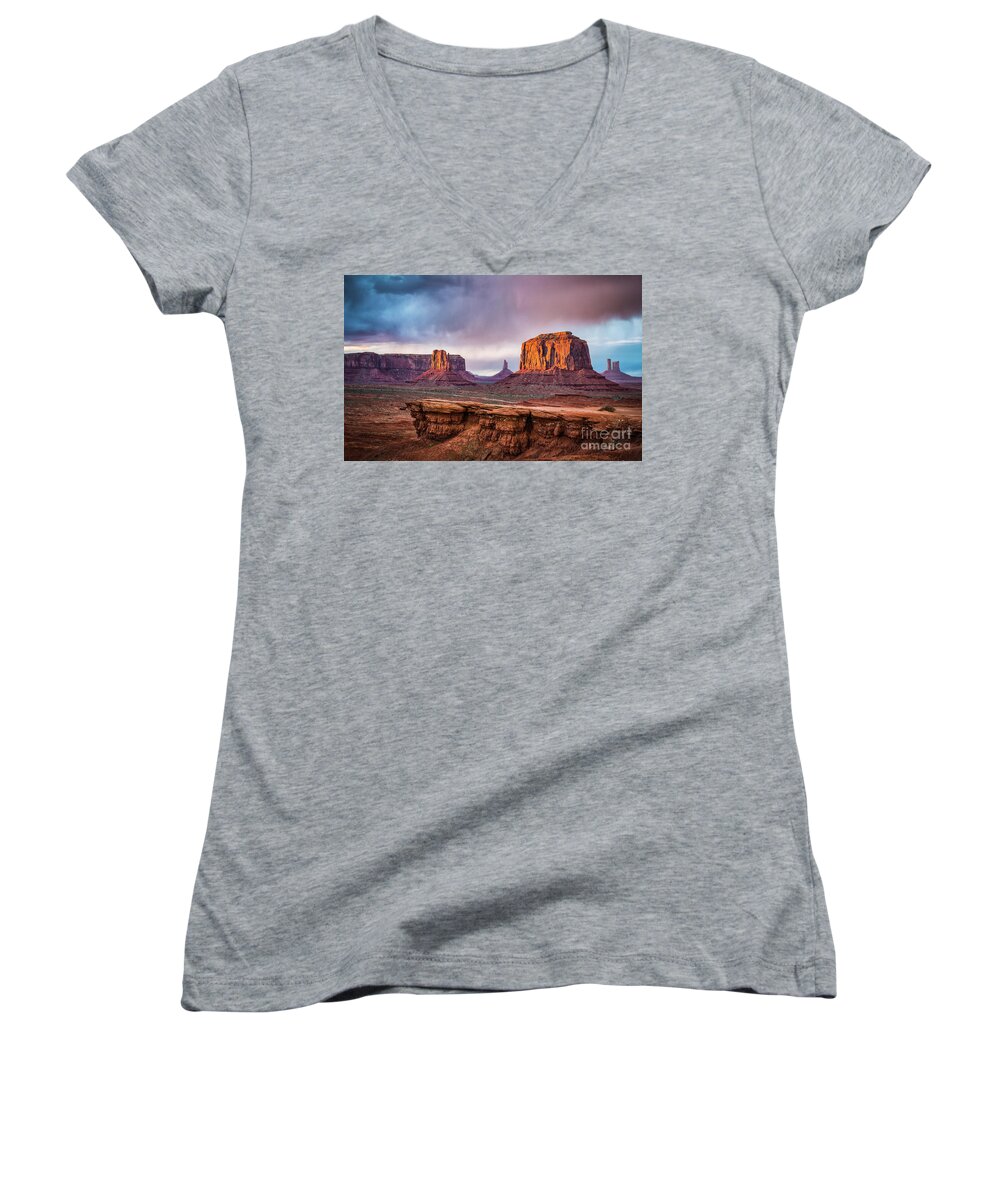 Southwest Women's V-Neck featuring the photograph Southwest by Anthony Michael Bonafede