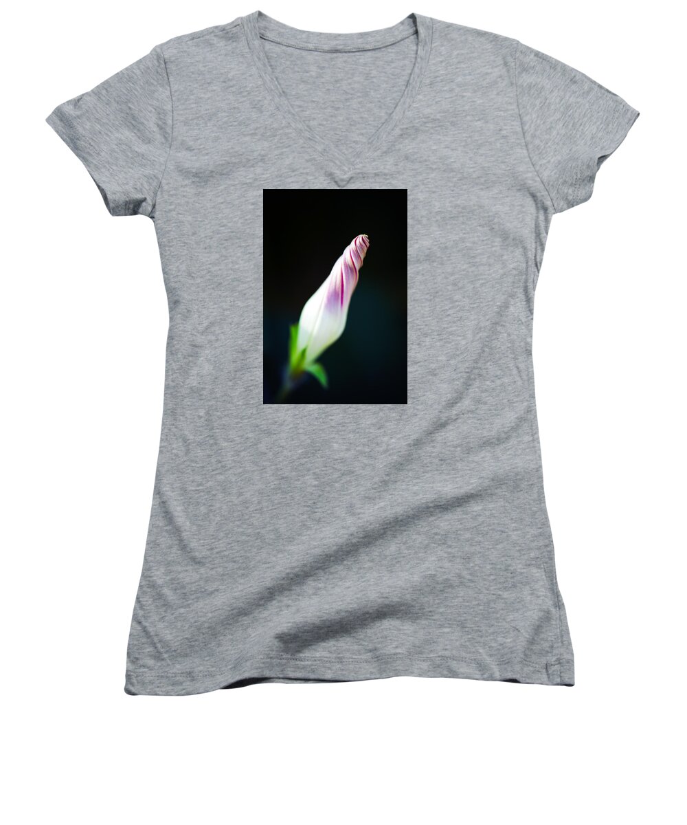 Flowers Women's V-Neck featuring the photograph Spiral by Laura Roberts