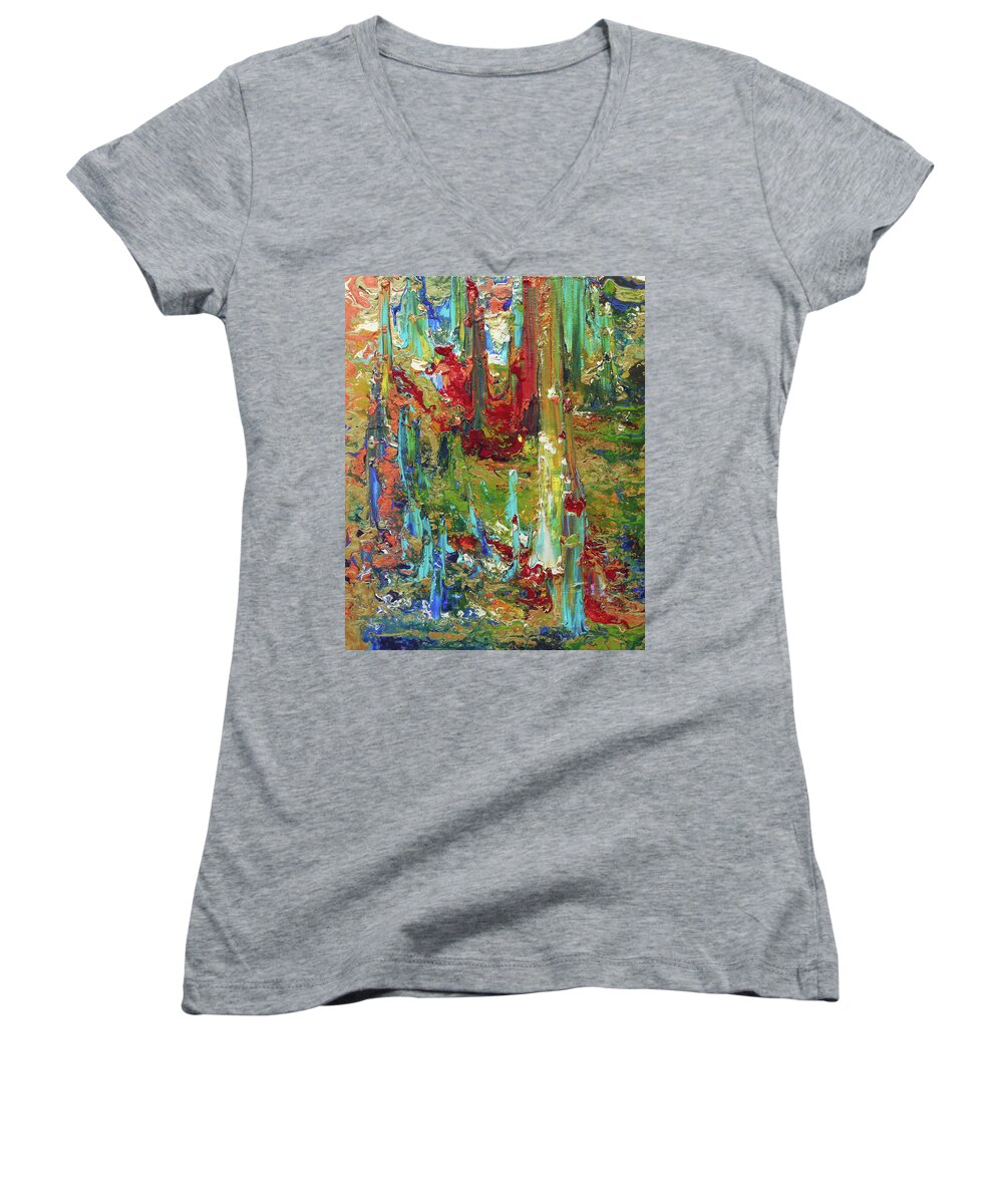 Fusionart Women's V-Neck featuring the painting Spirit Dance by Ralph White