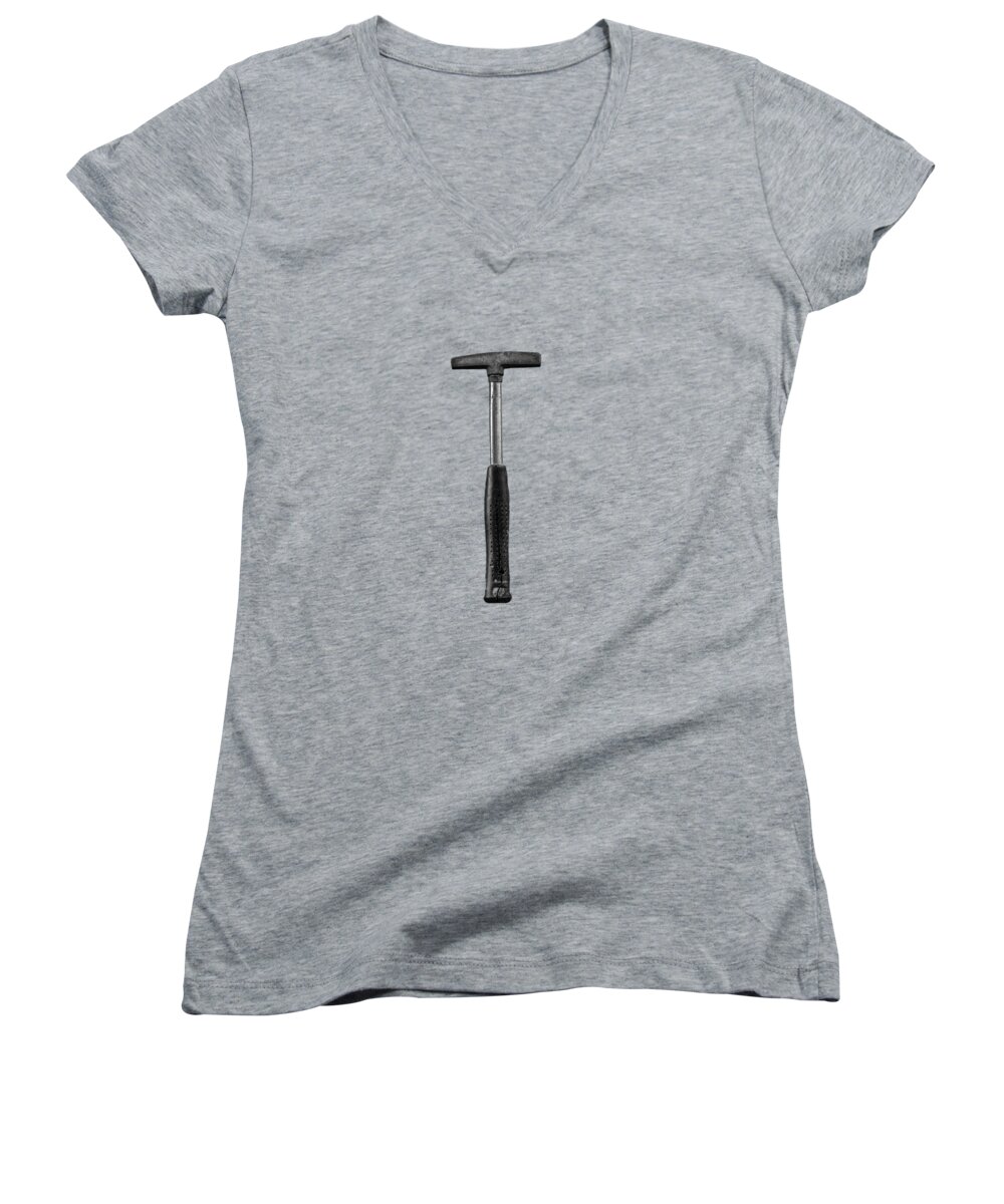 Background Women's V-Neck featuring the photograph Steel Tack Hammer by YoPedro