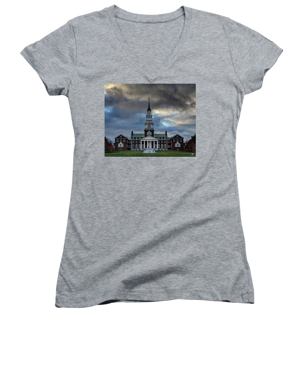 Colby Women's V-Neck featuring the photograph Strength in Turbulence - cropped by John Meader