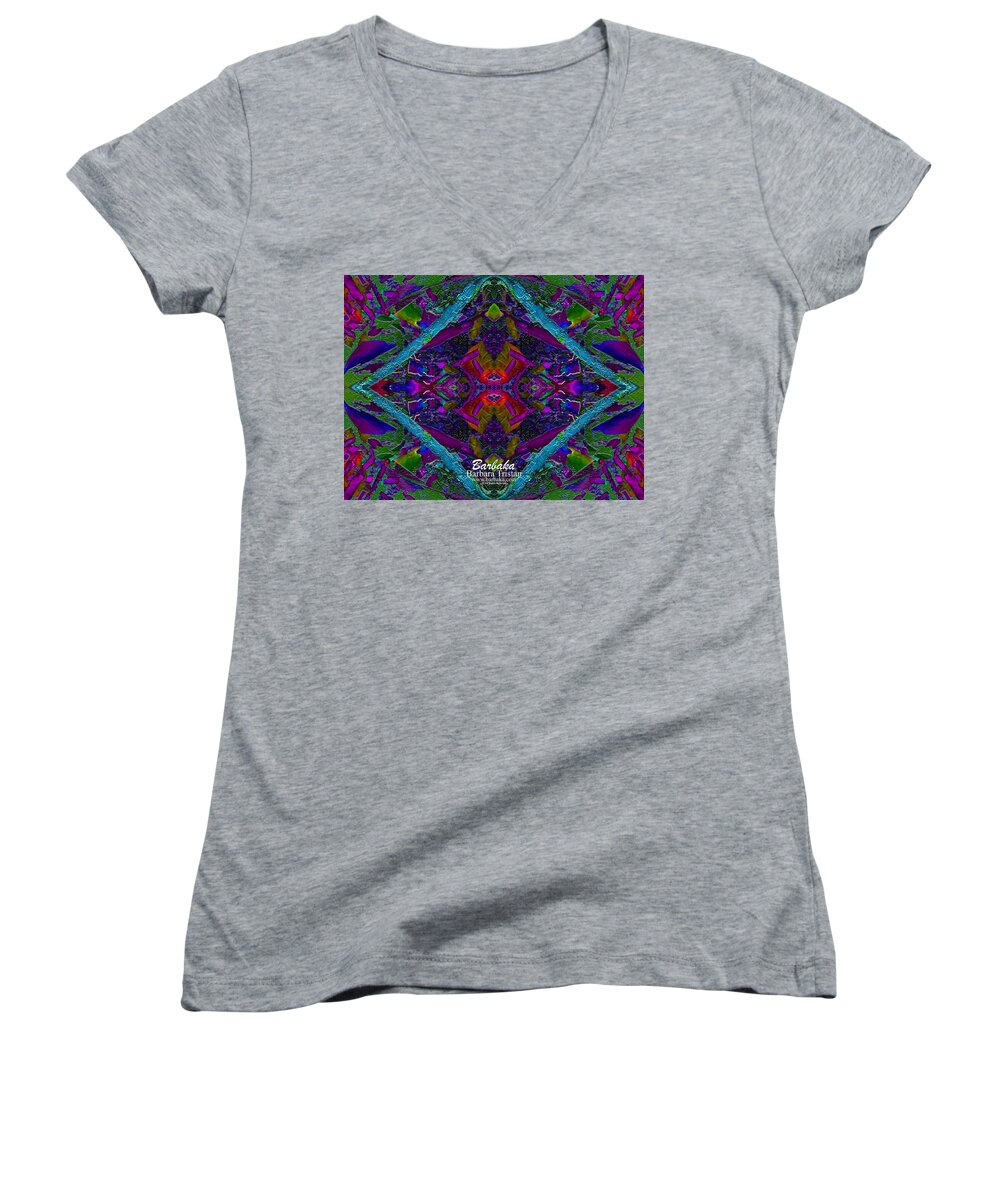 Abstract Art Women's V-Neck featuring the photograph Sugarapsa by Barbara Tristan