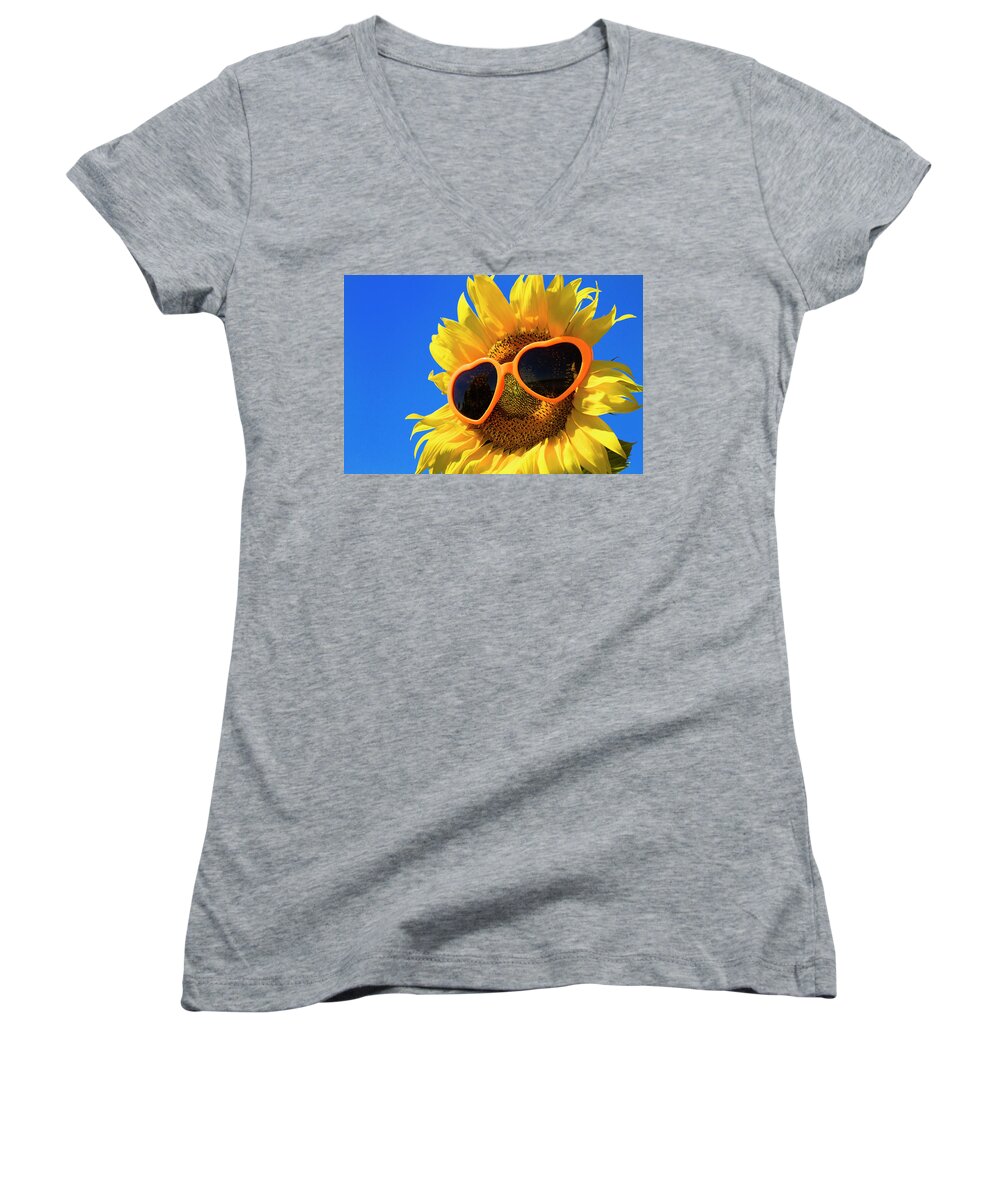 Agriculture Women's V-Neck featuring the photograph Summertime by Teri Virbickis
