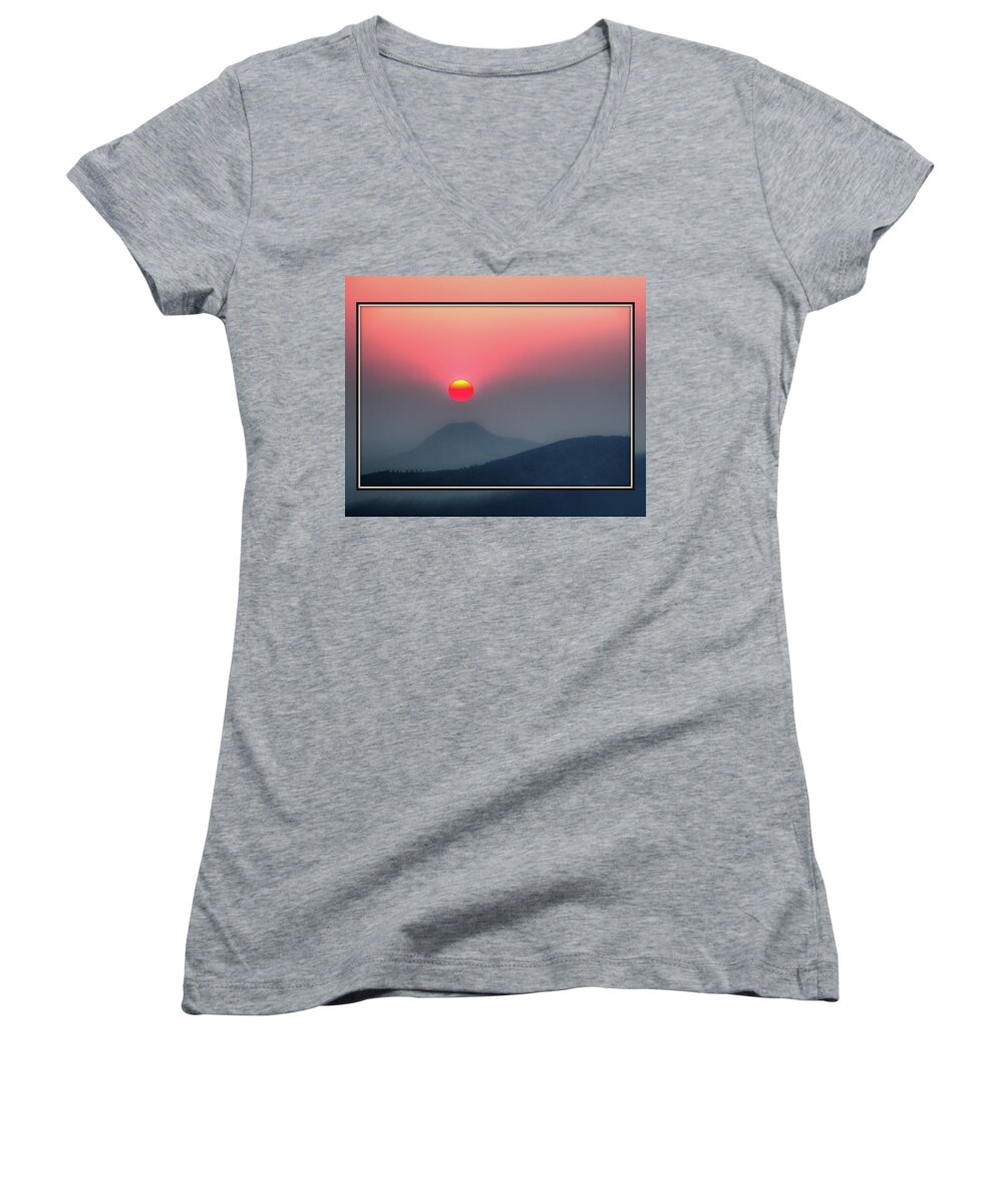 Sun Women's V-Neck featuring the photograph Sun Teed Up by Fiskr Larsen