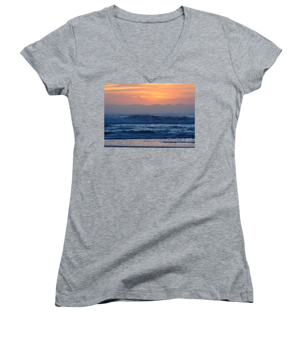 Photography Women's V-Neck featuring the photograph Sunrise DBS 5-29-16 by Julianne Felton