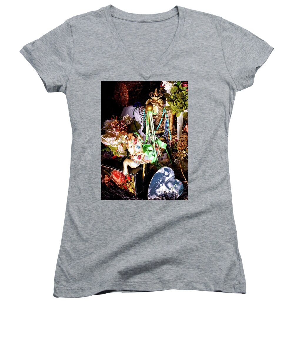 Carousel Women's V-Neck featuring the photograph Sweet Montage by Camille Lopez