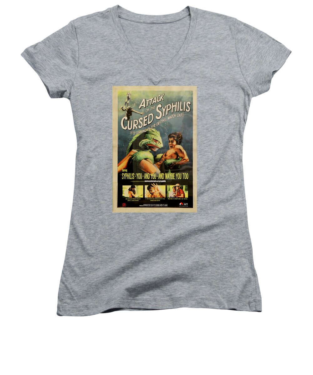 Disease Women's V-Neck featuring the photograph Syphilis Poster by Andrew Fare