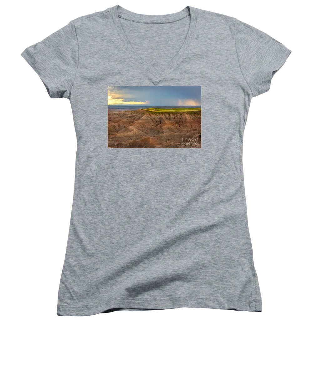 Photography Women's V-Neck featuring the photograph Take the High Road by Karen Jorstad