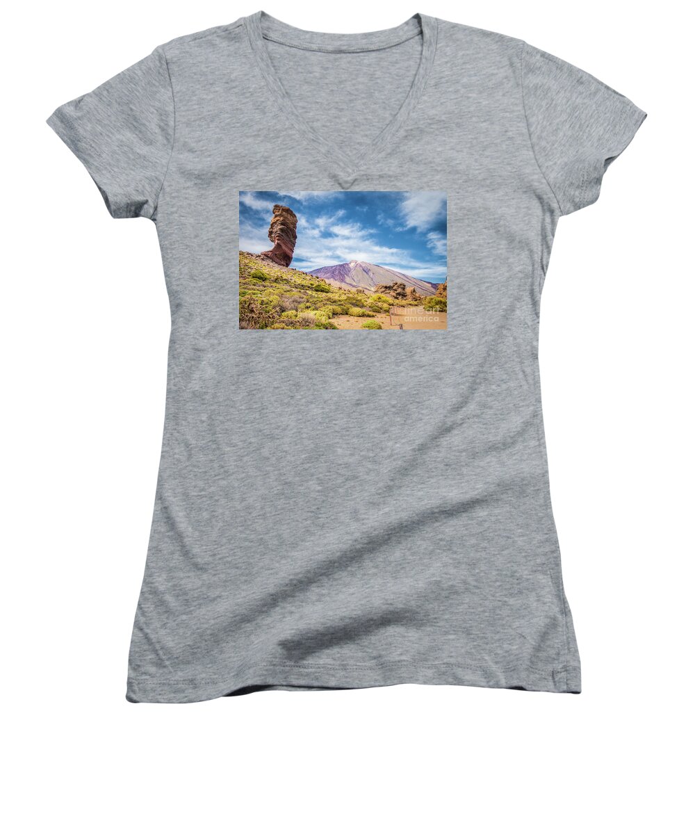 Fuerteventura Women's V-Neck featuring the photograph Tenerife by JR Photography